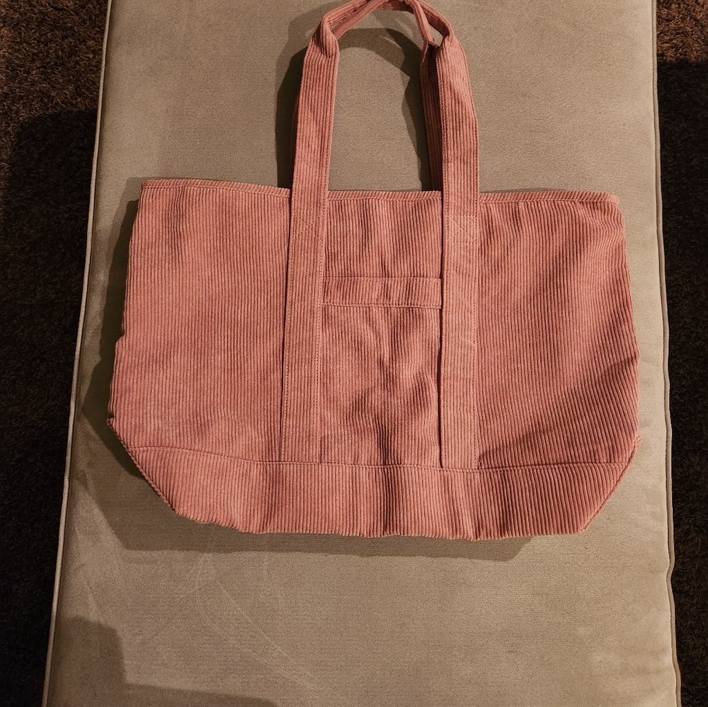 Old Navy corduroy tote bag; Pink; NWOT